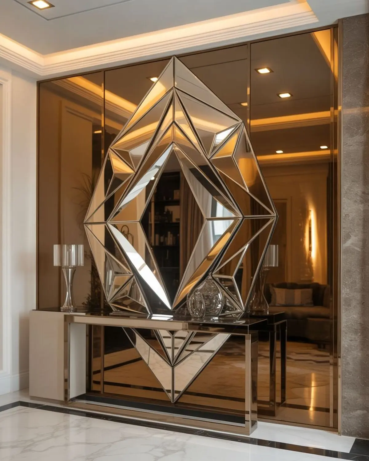 آینه کاری پذیرایی