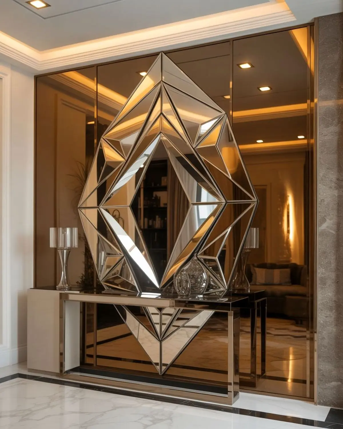 آینه کاری پذیرایی