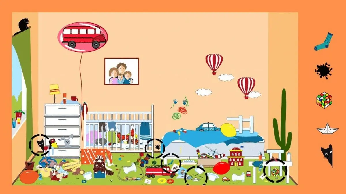 پاسخ-تست-بینایی-یافتن-اشیا-پنهان-در-اتاق-کودکان