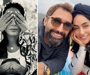 "سمانه پاکدل" با شکم برآمده همراه آقای شوهر تو یه هتلِ شاخ؛ زوج خوشتیپ!