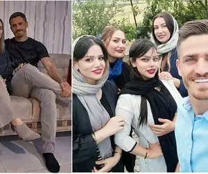 "وریا غفوری" با خانومش سِت زد درجه یک و مایه داری؛ انگار عکسای اینجوری مُد شده!