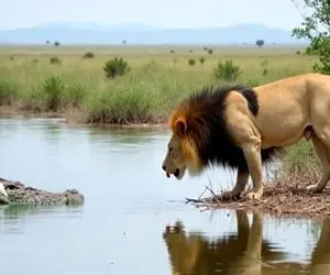 بدایع حیات وحش؛ شیر بدون دانستن خشم بوفالو با مرگ ملاقات کرد