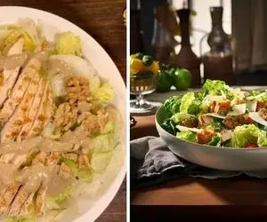 طرز تهیه سالاد مرغ و گردو / سالاد پاییزی عالی با یه سس جذاب و خوشمزه