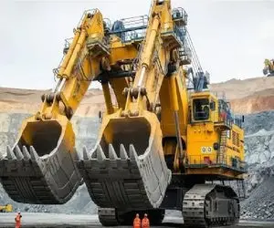 ابزارآلات غول پیکر؛ بیل مکانیکی دو چنگکه و اره زنجیری نصب کرد ریشه‌ها رو جابه‌جا کنه