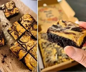 طرز تهیه براونی پنیری با بهترین دستور / دسر فوق العاده ای که طعم و مزه ش بینظیره