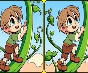 بازی فکری؛ بینایی یه عقاب تیزبین رو داری اگه تفاوت های تصویر جک و لوبیای سحرآمیزو بگی