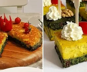 طرز تهیه کوکوی دو رنگ / یه پیش غذای خوشمزه و جذاب واسه مهمونی ها