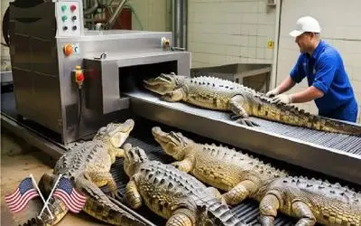 فرآوری تمساح؛ ثروت سازی از پرورش خزندگان خطرناک