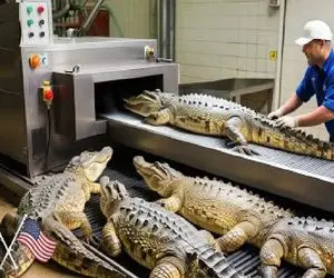 فرآوری تمساح؛ ثروت سازی از پرورش خزندگان خطرناک