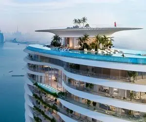 معماری خلاقانه؛ پنت هاوس اعیونی فوق لوکس تو دوحه که رو پشت بومش نزدیک ابرا استخر داره