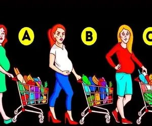 هوش تصویری؛ اگه ادعای باهوشی میکنی بگو کدوم از این خانومایی که اومدن خرید  باردار نیست؟