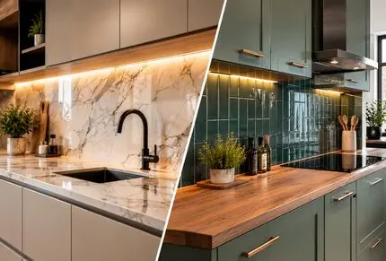 10 ایده بین کابینتی مدرن با طرح و تناژ رنگی مختلف؛ زیبایی آشپزخانه تنها با یک تغییر