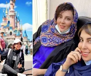 خوشگذرونی لیلا بلوکات و آبجیایش تو دیزنی لند؛ داماد فرنگی با شلوارک زیر بارون