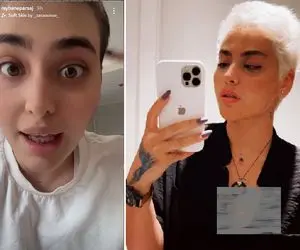 ریحانه پارسا بالا تنه باحجاب و پوشیده اما پایین تنه لخت!