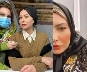 ببینید فریبا نادری با رفیق فابش چه ژستی میگیره؛ خانوم با عمل تغییر کرده مادر بگریَد
