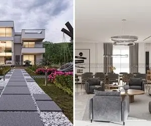 معماری خلاقانه؛ لوکس ترین پروژه ویلاسازی در متل قو با لنداسکیپ (فضاسازی) بی نظیر 