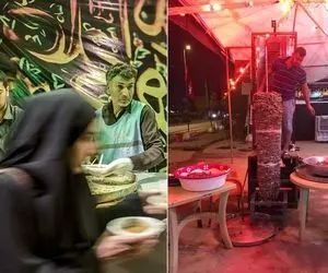 (عکس) موکبی که برای محرم کباب ترکی نذری می دهد