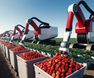 کشاورزی بدیع؛ با هوش مصنوعی و ربات توت فرنگی میکنن مستقیم بدل میشه مربا