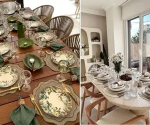 ایده چیدمان میز ناهار مخصوص خانه عروس؛ از مدل قرارگیری قاشق چنگال و ظروف تا گل آرایی