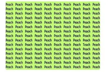 بازی فکری؛ ۱۴۹ کلمه PEACH داریم و یه دونه کلمه TEACH، پیدا کردنش کار هر کسی نیست