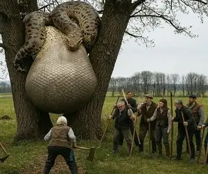 حیات وحش تصنعی؛ شیر کوهی قهرمان برای نجات مادرش از یورش وحشتناک پیتون کمک آورد