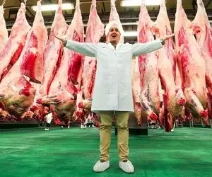 کشتار گاو؛ گاوهای غول پیکر رو مثل سیب تو سه سوت پوست میکنن و سلاخی میکنن