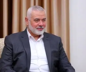 (ویدئو) حضور اسماعیل هنیه در مراسم تشییع شهدا