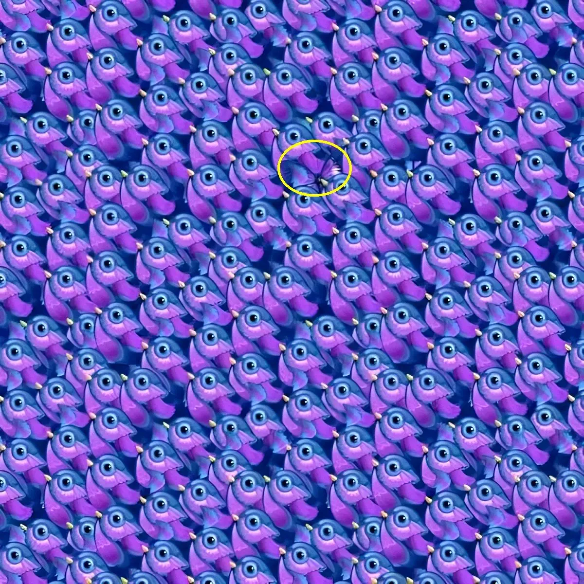 پاسخ-تست-بینایی-یافتن-پروانه-میان-پرندگان