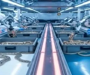 فرآوری مار؛ یجور بی خط و خش پوست مار رو کندن که انگار اصلا ماری وجود نداشته