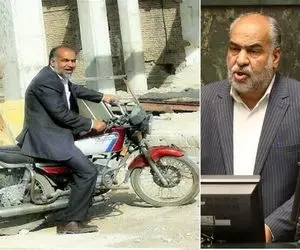 کیک تولد 12 متری صباغیان نماینده مجلس وسط شهر بافق!