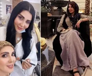 "لیلا بلوکات" در حال میکاپ با آرایشگر خوشگلش؛ تو دید اول انگار اروپاست!