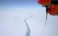 فیلم لحظه شکستن صفحه یخی به مساحت لندن در قطب جنوب!