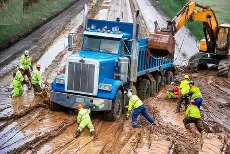 ابزارآلات غول پیکر؛ بیل مکانیکی به خیالش اومد سوار کامیون شه چپل چلاق شد