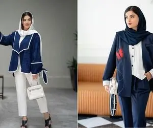 اگه دنبال یه استایل ترندی ولی در عین حال خانومانه و سر سنگینی مانتو سرمه ای یادت نره