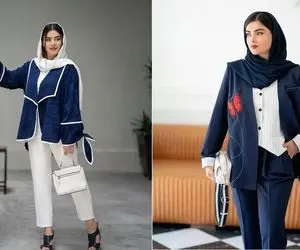 اگه دنبال یه استایل ترندی ولی در عین حال خانومانه و سر سنگینی مانتو سرمه ای یادت نره