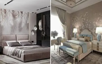 شیک ترین کاغذ دیواری ها برای اتاق زن و شوهر / انتخاب لوکس و مد شده زوج های خوش سلیقه