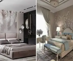 شیک ترین کاغذ دیواری ها برای اتاق زن و شوهر / انتخاب لوکس و مد شده زوج های خوش سلیقه