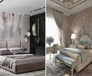 شیک ترین کاغذ دیواری ها برای اتاق زن و شوهر / انتخاب لوکس و مد شده زوج های خوش سلیقه