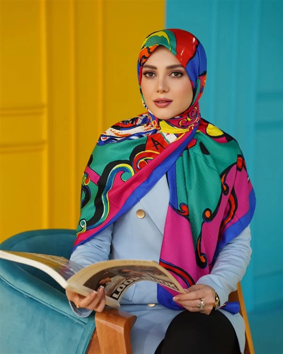 روسری ساتن ابریشم