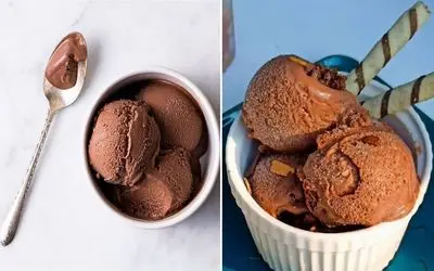 طرز تهیه بستنی شکلاتی بدون ثعلب و بدون دستگاه / ساده ترین دستور برای درست کردن بستنی