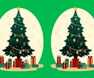 بازی فکری؛ فقط اونایی که دید میکروسکوپی دارن میتونن تفاوت های درخت کریسمیس رو پیدا کنن