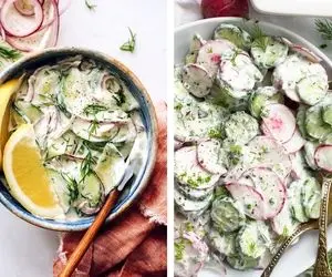 طرز تهیه سالاد سیب و خیار با یه سس ویژه که خیییلی خوشمزه است؛ امتحان کنی شیفته اش شدی