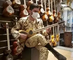 آواز محلی؛ سرباز خوش قد و بالای وطن نوازندگی کرد بدن به لرزه میاد ماسک زد شناسایی نشه