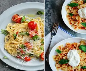 طرز تهیه پاستا با گوجه گیلاسی و موزارلا | نیم ساعتِ حاضره