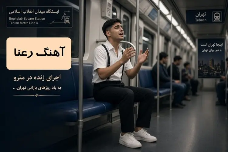 آواز جدید؛ پسر جوان تو مترو با آهنگ رعنا همه رو سرخوش کرد!