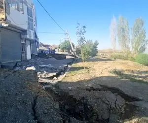 (تصاویر) رانش زمین در منطقه حصار کرج