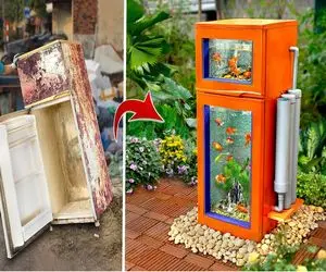 ابلهانه‌های جذاب؛ اگه یخچال کهنه داری دور ننداز یه اکواریوم ازش بساز عشق کن