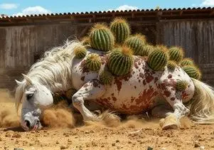 حیات وحش مصنوعی؛ تلاش تیم نجات برای رهایی اسب سفید از نفرین کاکتوس غول پیکر