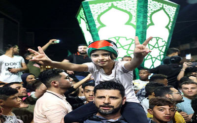 شادی مردم غزه پس از اجرای آتش‌بس در اسرائیل