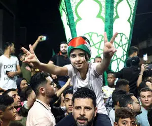 شادی مردم غزه پس از اجرای آتش‌بس در اسرائیل